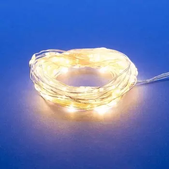 Гирлянда светодиодная ULD-S1000-100/SCB/3AA IP20 Uniel WHITE DEW