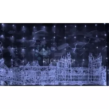 Гирлянда светодиодная Водопад белая режимов свечения 24B, LED, провод прозрачный, IP54 Rich LED RL-WF3*2C4/1-T/WW