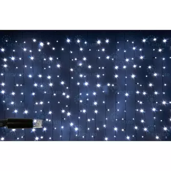 Гирлянда светодиодная Занавес белая 220B, LED, провод прозрачный, IP65 Rich LED RL-CS2*1.5-CT/W