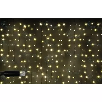 Гирлянда светодиодная Занавес белая 220B, LED, провод прозрачный, IP65 Rich LED RL-CS2*1.5-CT/WW