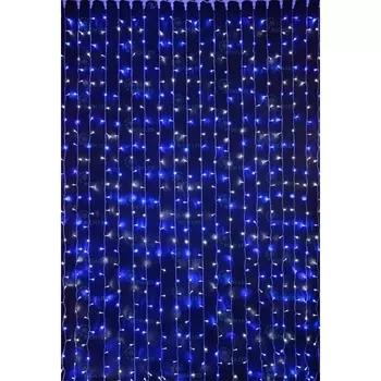 Гирлянда светодиодная Занавес сине-белая 220B, LED, провод белый, IP65 Rich LED RL-C2*3-CW/BW