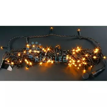 Гирлянда светодиодная желтая постоянного свечения 24B, LED, провод черный, IP54 Rich LED RL-S10C-24V-B/Y