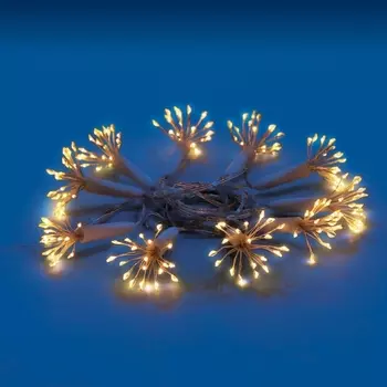 Гирлянда светодиодная Звезда. 2.5м. светодиодов. Теплый белый свет. ULD-S0250-200/STA WARM IP44 STARBURST Uniel ULD WHITE