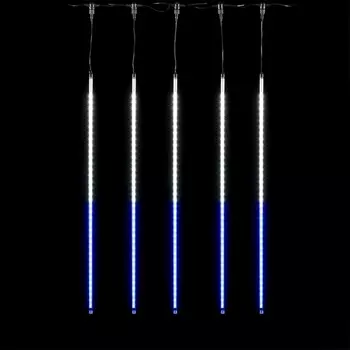 Гирлянда Тающие 5шт по 100см, 24В, Бело-Синих Светодиодов, Провод Черный ПВХ, IP55 Laitcom Сосульки CCL480-10-1WB