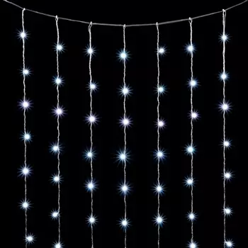 Гирлянда Занавес Облегченный x м Белый 220В, LED, Провод Прозрачный ПВХ, IP54 Laitcom Занавесы PCL400NOT-10-2W