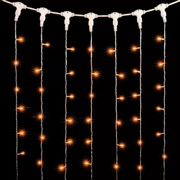 Гирлянда Занавес x м Желтый 220В, LED, Провод Прозрачный ПВХ, IP54 Laitcom Занавесы PCL402-10-2Y