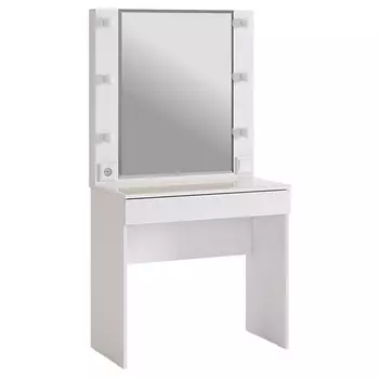 Гламур Трюмо, цвет белый/белый глянец Mebelson (арт.MDG-009.1743)