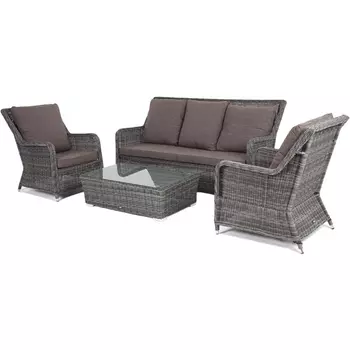 "Гляссе" лаунж-зона из искусственного ротанга, цвет графит 4SIS арт.УТ-00003176