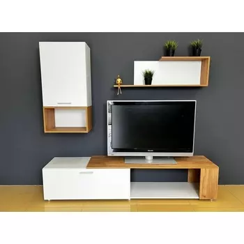 Готовая гостиная Одди (Одди белый / дуб золотой) Woodville арт.554967