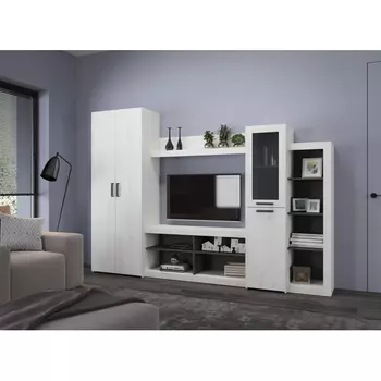 Готовая гостиная Огюст 4 (Огюст 4 сосна белая лофт / венге) Woodville арт.490792