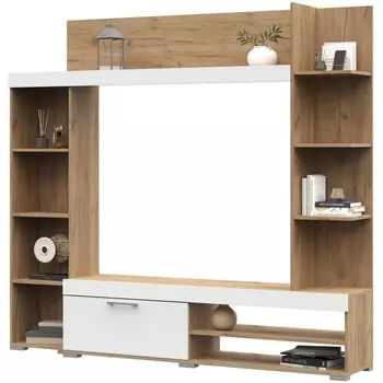 Готовая гостиная Woodville Касэль софт вайт / дуб крафт золото 547796