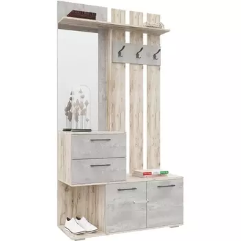 Готовая прихожая Woodville Вальс ВШ-1 дуб крафт серый / бетонный камень 508424