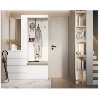 Готовая прихожая Woodville Крона 1260 белый 534556