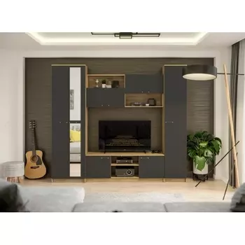 Готовые гостиные Woodville Бертелена дуб крафт серый / антрацит