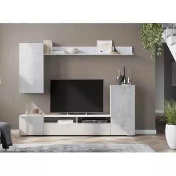 Готовые гостиные Woodville Oluwande белый / цемент светлый 499614