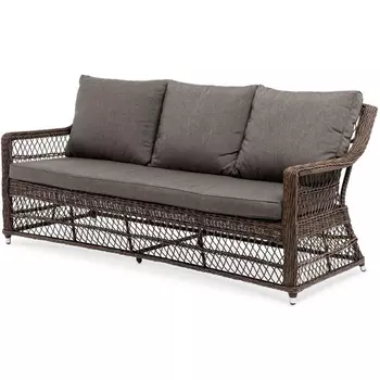 "Гранд Латте" диван трехместный из искусственного ротанга, цвет коричневый 4SIS арт.УТ-00002848