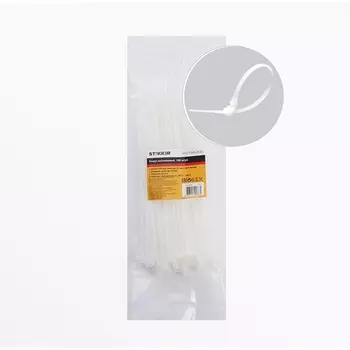 Хомут 2,5x200мм белый 100 шт. Stekker 32775