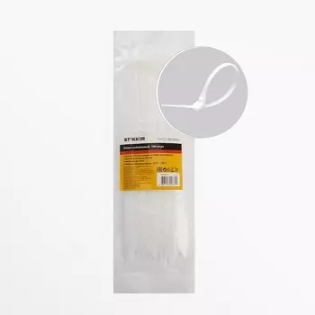 Хомут 3,6x250мм белый 100 шт. Stekker 32779