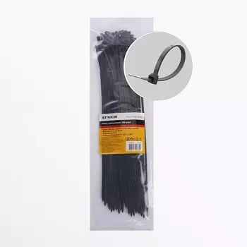 Хомут 3,6x300мм черный 100 шт. Stekker 32782