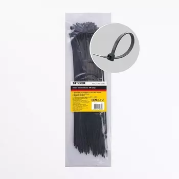 Хомут 4,7х350мм черный 100 шт. Stekker 32790