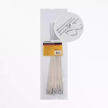 Хомут стальной 4,6х300мм серый 25 шт. Stekker 32797