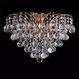 Хрустальная люстра 3299/9 белый с золотом/прозрачный хрусталь Strotskis (Eurosvet)