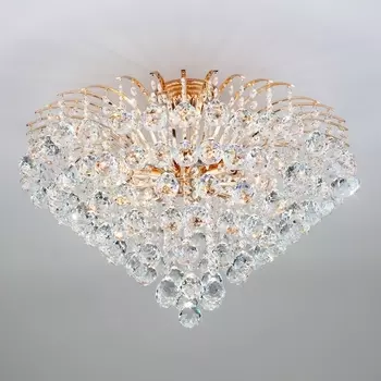 Хрустальная люстра 3299/9 золото/прозрачный хрусталь Strotskis (Eurosvet)