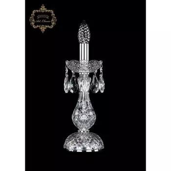 Хрустальная настольная лампа с подвесками Art Classic Универсальная 12.00.1-28.Cr.Sp подсвечник