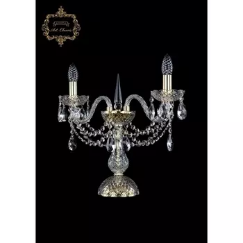 Хрустальная настольная лампа с подвесками Art Classic 45271 12.12.2.141-37.Gd.Sp подсвечник