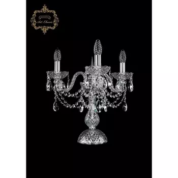 Хрустальная настольная лампа с подвесками Art Classic 45271 12.12.3.141-37.Cr.Sp подсвечник