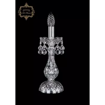 Хрустальная настольная лампа с подвесками Art Classic 46327 12.26.1-28.Cr.B подсвечник