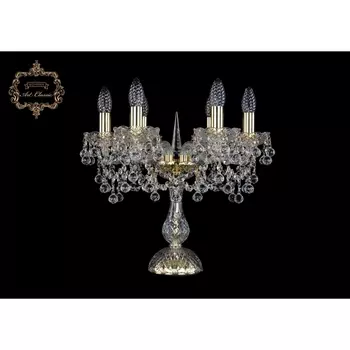 Хрустальная настольная лампа с подвесками Art Classic 46327 12.26.6.141-37.Gd.B подсвечник