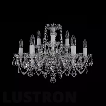 Хрустальная подвесная люстра Bohemia 1402 1402/6+3/195/Ni/Leafs