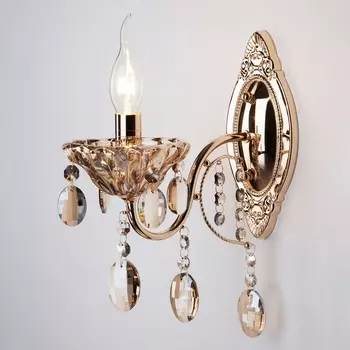 Хрустальное бра 10025/1 золото/тонированный (Eurosvet)