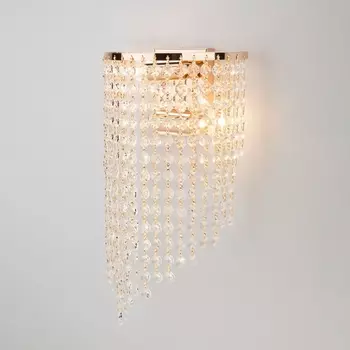 Хрустальный настенный светильник 3102/2 золото/прозрачный Eurosvet 3102 золото