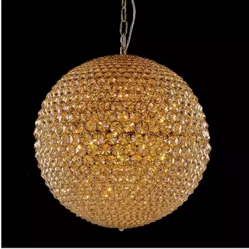 Хрустальный подвесной светильник MD103204-9A gold/amber Illuminati Corso в форме шара