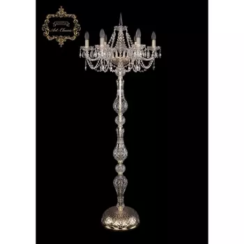 Хрустальный торшер под старину Art Classic 45241 13.11.6.195.h-160.Gd.Sp с подвесками