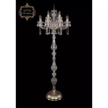 Хрустальный торшер под старину Art Classic 45271 13.12.8+4.195.h-165.Gd.Sp с подвесками