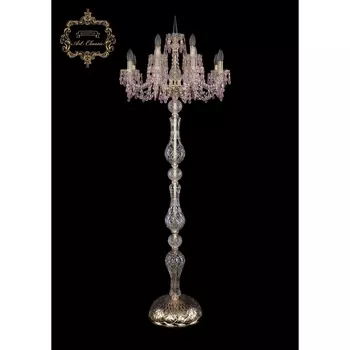 Хрустальный торшер под старину Art Classic 45597 13.24.8+4.200.h-165.Gd.V7010 с подвесками