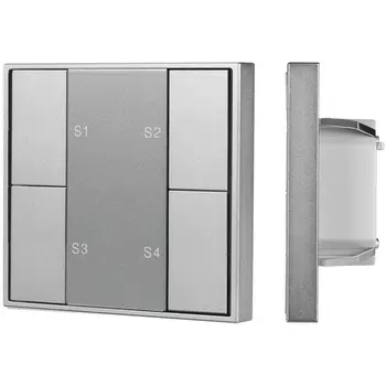 INTELLIGENT ARLIGHT Кнопочная панель DALI-201-23-1G-4SC-IN Silver (BUS, Frame) (IARL, IP20 Металл, 3 года) 048184 Arlight