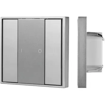 INTELLIGENT ARLIGHT Кнопочная панель DALI-201-23-1G-DIM-DT6-IN Silver (BUS, Frame) (IARL, IP20 Металл, 3 года) 048181 Arlight