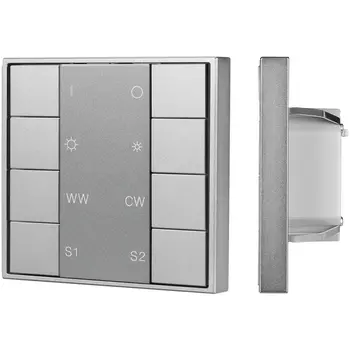 INTELLIGENT ARLIGHT Кнопочная панель DALI-201-23-1G-2SC-MIX-DT8-IN Silver (BUS, Frame) (IARL, IP20 Металл, 3 года) 048217 Arlight