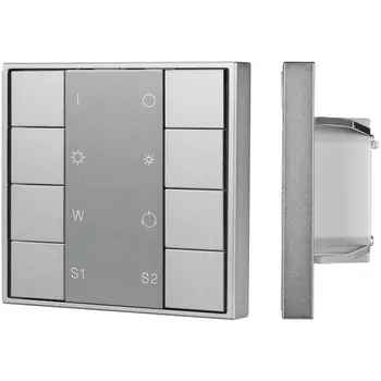 INTELLIGENT ARLIGHT Кнопочная панель DALI-201-23-1G-2SC-RGBW-DT8-IN Silver (BUS, Frame) (IARL, IP20 Металл, 3 года) 048220 Arlight