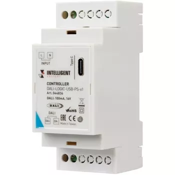 INTELLIGENT ARLIGHT Контроллер DALI-LOGIC-USB-PS-x1 (BUS/230V) (IARL, IP20 Пластик, 2 года) 044836 Arlight