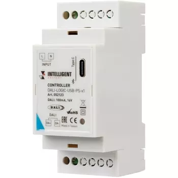 INTELLIGENT ARLIGHT Контроллер DALI-LOGIC-USB-PS-x1 (BUS/230V, BLE) (IARL, IP20 Пластик, 2 года) 052123 Arlight