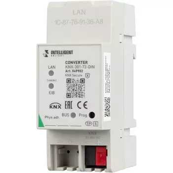 INTELLIGENT ARLIGHT Конвертер KNX-301-72-DIN Grey (BUS, RJ-45, KNX-IP) (IARL, IP20 Пластик, 2 года) 049902 Arlight