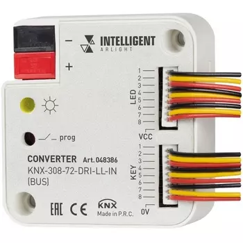 INTELLIGENT ARLIGHT Конвертер KNX-308-72-DRI-LL-IN (BUS) (IARL, IP20 Пластик, 2 года) 048386 Arlight