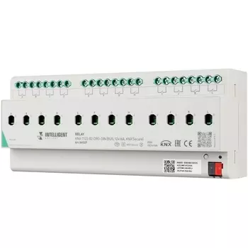 INTELLIGENT ARLIGHT Релейный модуль KNX-7123-82-DRO-DIN (BUS, 12x16A, KNX Secure) (IARL, IP20 Пластик, 2 года) 041227 Arlight