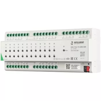 INTELLIGENT ARLIGHT Релейный модуль KNX-7242-72-DRO-DIN Grey (BUS, 24x10A) (IARL, IP20 Пластик, 2 года) 049900 Arlight