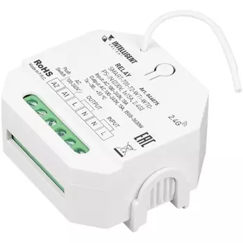 INTELLIGENT ARLIGHT Релейный модуль SMART-701-72-WTI-WTO-PS-IN (230V, 1x15A, 2.4G) (IARL, IP20 Пластик, 5 лет) 046075 Arlight
